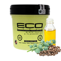 ŻEL DO WŁOSÓW ECOSTYLE 473ML OIL BLACK CASTOR & FLAXSEED