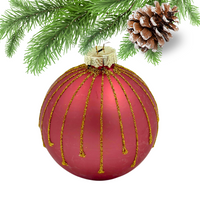 BOMBKA SZKLANA 7CM RÓŻ