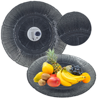 TALERZ DEKORACYJNY 33CM SREBRNY BROKAT