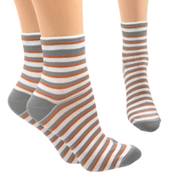 SKARPETKI DAMSKIE BIAŁE W PASKI 36-38 DERBY