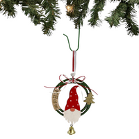 ZAWIESZKA DREWNIANA OKRĄGŁA NATURALNA SKRZAT XMAS Z DZWONECZKIEM