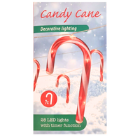 BIAŁO CZERWONE CUKIERKI ŚWIATEŁKA LED