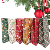 ZESTAW TOREBEK PREZENTOWYCH ŚWIĄTECZNYCH W RÓŻNE WZORY 6 SZTUK 13X9X36CM