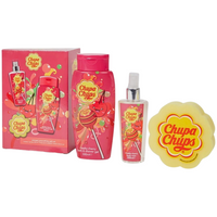 CHUPA CHUPS PAMPER YOURSELF GIFT SET CHEEKY CHERRY 3PC (300ML SHOWER GEL, 100ML BODY MIST & SPONGE)