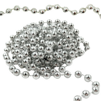 KORALIKI ŁAŃCUCH 270CM SREBRNE