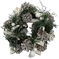 MAŁY WIENIEC ŚWIATECZNY BIAŁO-ZIELONY