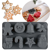 ERNESTO ŚWIĄTECZNA SILIKONOWA FORMA NA CIASTKA DO PIECZENIA/ZAMRAŻANIA 8 CIASTEK