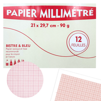 PAPIER MILIMETROWY 21X29,7CM 90G 12 KARTEK 