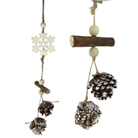 ŚWIĄTECZNA ZAWIESZKA DO DEKORACJI ROZMIAR 30CM ŚNIEŻYNKA