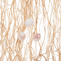 OZDOBA ŚCIENNA TRAWA MORSKA Z MUSZELKAMI