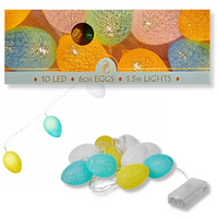 OŚWIETLENIE DEKORACJA SZNUR JAJEK 10LED Z ŻÓŁTYM