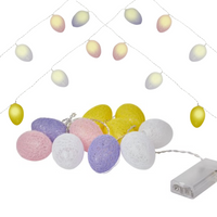 OŚWIETLENIE DEKORACJA SZNUR JAJEK 10LED KOLOROWE