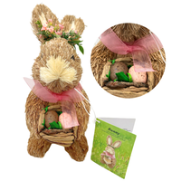 ZAJĄCZEK SŁOMIANY Z JAJECZKAMI W KOSZYCZKU 